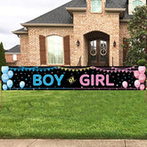 Baby Gender Reveal Decorations Banner (118.2X19.7 Inch) , Boy Or Girl