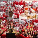 Christmas Balloon Garland Arch Kit, with Merry Christmas Banner Balloon