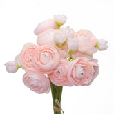 Silk Ranunculus Bouquets For Decor, 6 Pcs Pink Artificial Flowers Faux Ranunculus, 11 Inch Artificial Ranunculus Flowers For Bridal Shower, Valentine'S Day, Birthday, Floral Centerpieces
