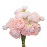 Silk Ranunculus Bouquets For Decor, 6 Pcs Pink Artificial Flowers Faux Ranunculus, 11 Inch Artificial Ranunculus Flowers For Bridal Shower, Valentine'S Day, Birthday, Floral Centerpieces