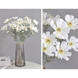 4 Pcs Artificial Wild Flower Fake Cosmos Silk Flower For Wedding Table Centerpieces Home Kitchen Garden Decor 23.6'' High (White)