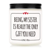 Sister Gifts, Funny Sister Candle, Gift For Sister Birthday, Christmas, Sisters Gifts From Sister Brother, Soy Wax Scented Candles