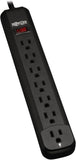 7 Outlet Power Strip with Long 25ft Extension Cord Heavy Duty Desk Wall Mount Surge Protector Black