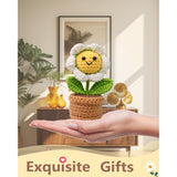 Crochet Flowers, A Gift That Brings Happy Moments For Mom, Teacher, Student, Coworkers, Knit Flowers For Car Decor, Office Desk Decor
