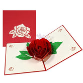 A Big Rose Pop Up, Paper Flower Bouquet Greeting Card With Blank Note Card & Envelope, Gift For Celebrate Love, Birthday, Anniversary, Valentine'S Day, Wedding, Engagement, Bridal Shower