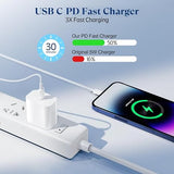 2 Pack 20W USB C iPhone Fast Charger with 6FT MFi Certified Lightning Cable