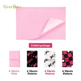 Valentine'S Day Gift Wrapping Tissue Paper, 24 Sheets Red Heart Xoxo Gift Wrap Tissue Paper, Red Black Diy Craft Art Paper For Valentines Birthday Wedding Party Supplies, 15X20Inch