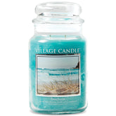 Beachside Large Glass Apothecary Jar Scented Candle, 21.25 Oz, Light Blue