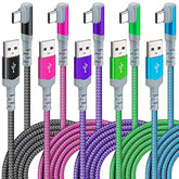 5-Pack Usb C Cable 10Ft 3.1A Right Angle Type C Fast Charging Cable Long Durab