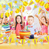 4 Pieces Softball Party Decorations Softball Party Banners Bunting Hanging Banners Paper Garlands Favors For Sports Theme Birthday (Bright Style)