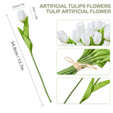 Artificial Tulips 20 Stems White Silk Flowers For Valentine'S Day And New Year Decorations Wedding Home Decor