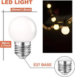 10 Pack 1W LED Night Light Bulbs G14 G45 E26 2700K Soft White 5W Equivalent