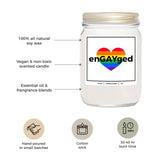 You Nique Designs Engayged Candle 8Oz - Gay Engagement Gifts For Gay Couples Men Lesbian - Engagement Surprise For Lesbian Couples - Gay Couple Gifts - Lesbian Bachelor Party (Lavender & Vanilla)