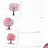 - 20 Cute Boxed Cards (4 X 5.12 Inch) - Assorted Blank Set (10 Designs, 2 Each) - Love Trees Am3185Ocb-B2X10