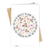 Cute Proud Of You Card For Best Friend Doctor Nurse Him Her, Graduation Card For Daughter Granddaughter Niece Friend, Mothers Day Gift For Mom Stepmom, Affirmation Gift For Coworker Teacher