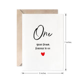 First Year Anniversary Card, One Year Down Forever To Go, Romantic 1St Valentines Day Wedding Card For Husband Wife