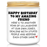Happy Birthday Gifts For Women Friendship, Funny Best Friend Friendship Birthday Gifts For Women Bestie Bff Coworker Classmate, Amazing Friends Sister Lavender Candle