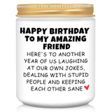 Happy Birthday Gifts For Women Friendship, Funny Best Friend Friendship Birthday Gifts For Women Bestie Bff Coworker Classmate, Amazing Friends Sister Lavender Candle