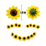 100Pcs Artificial Sunflower Heads, 1.6" Fake Simulation Flower Head For Home Party Wedding Cake Decoration?Small?