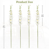 37'' White Delphinium Artificial Flowers Larkspur Faux Silk Bouquet For Tall Vases, Home & Wedding Floral Arrangements Indoor Decor,Delphinium Bulk Set For Centerpieces Garden Decorations