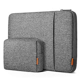 Inateck 360° Protection Laptop Bag with Accessory Bag, Compatible with 13-inch MacBook Air/Pro M4 M3 M2 M1 2016-2025, Gray