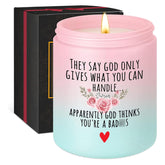 Get Well Candle, Breast Cancer Survivor Gifts For Woman, Comfort Gifts For Cancer Patients Women - Funny After Surgery, Surgery Recovery, End Of Chemo, Encouragement, Motivational Present
