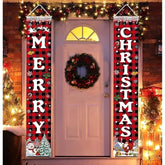 Merry Christmas Porch Sign Xmas Welcome Banner for Indoor & Outdoor Home Decor