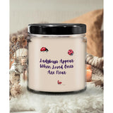 Ladybugs Appear Sympathy Candle, Sympathy Gift Loss Of Father, Loss Of Mother, Loss Of Husband, Dog Loss, Loss Of Child, Memorial Keepsake, Remembrance