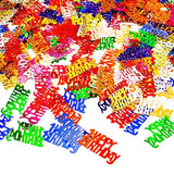 Metallic Foil Table Confetti Happy Birthday Words Letters For Party Decorations