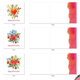 - 10 Assorted Valentine'S Day Note Cards (4 X 5.12 Inch) - Boxed Valentine Cards, Bulk Set With Envelopes - A Big Watercolor Heart Mq5664Vdb-B1X10