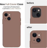 Light Brown iPhone 13 Case 6.1 Inch Slim Protective Matte Phone Cover