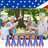 Memorial Day Gifts America Flag Satin Awareness Ribbons With Safety Pi