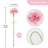 Pink Carnations Artificial Flowers 10Pcs Faux Carnations Flowers With Stems Fake Silk Carnations For Home Wedding Party Table Centerpieces Floral Arrangements Decor (Pink)