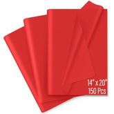 150 Sheets Red Tissue Paper For Gift Bags Bulk 14 X 20 Inch - Red Christmas Wrapping Paper For Romantic Wrap, Christmas Gifts, Valentine’S Day, Bouquet, Party, Holiday & Xmas Decorations
