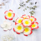 Fzbnsrko 100 Pcs Hawaiian Foam Artificial Plumeria Rubra Hawaiian Flower Petals For Wedding Party Decoration,Diameter 2.4Inch,Red