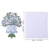 Greeting Card Pop Up, 11 Inch Life Sized Forever Flower Bouquet 3D Pop Up Birthday Gifts For Women Wife Mom Daughter Sister Aunt Grandmother, Anniversary Card, With Blank Notecard & Envelope