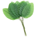 200 Pcs Artificial Silk Green Leaves Fake Faux Wired Single Leaves Diy Home Decorative Christmas Party Decoration Flowers Garland Wedding Decoration