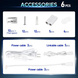 6 Pack 4FT LED Shop Lights 30W 4500LM Tunable Garage Ceiling Lighting for Workshop Warehouse Basement