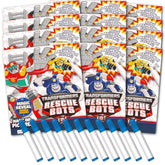 Transformers Rescue Bots Imagine Ink Coloring Book Set - 12 Pack No-Mess Magic Ink Coloring Books Featuring Rescue Bots And More (Transformers Favors)