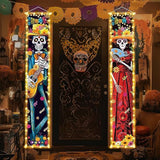 Halloween Dia De Los Muertos Lighted Porch Sign Banner Indoor Outdoor Party Decor