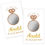 50 Pack Diamond Bridal Shower Scratch Off Game Cards For Country Wedding, Bridal Shower, Bridal Lottery Tickets, Wedding Shower Ideas (Scratch To See If You Won)