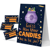 Halloween Baby Shower Decorations,How Many Candies Are In The Jar,Baby Shower Game,Bridal Shower Candy,Halloween Party Favors Supplies,Thanksgiving Party,1 Sign & 50 Cards-D4