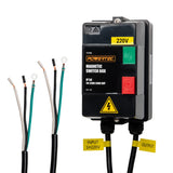 Single Phase 230V Magnetic Switch Box, 21-25 Amps, On/Off Push Button, Ul Certified, Includes 3-Wire Motor/Load And Power/Line Cords,Fits Table Saw, Planer, Cabinet Saw (71740)