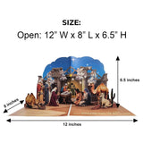 Three Kings Nativity 3D Pop-Up Card – Epiphany Religious Keepsake With Wise Men, Jesus Mary Joseph – Faith-Inspired January Holiday Card – 6 X 8 With Notecard