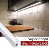 8 Pack 2FT LED Shop Light Fixtures 10W 1100LM 6500K Linkable T5 Tube Strip Lights with Switch