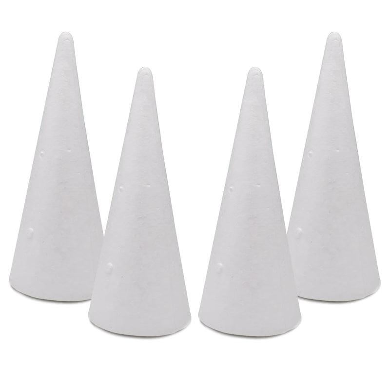 4 Pack Foam Cones Polystyrene Cone For Christmas Tree Project Wedding