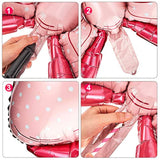 6 Pack Pink Bow Foil Balloons Jumbo Mouse Party Decorations Wedding Baby Shower