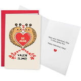 Funny Slug Pun Valentine’S Day Card For Man Women, Cute Slime Themed Valentines Card For Kid Friend Classmate Couple, Be Mine Valen Slime