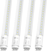 4 Pack 4FT T8 LED Bulbs 14W 2450LM 6000K Type A B Plug and Play Ballast Bypass Replacement