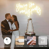 You Are Like Really Pretty Neon Sign Warm White USB Dimmable LED Wall Decor for Bedroom